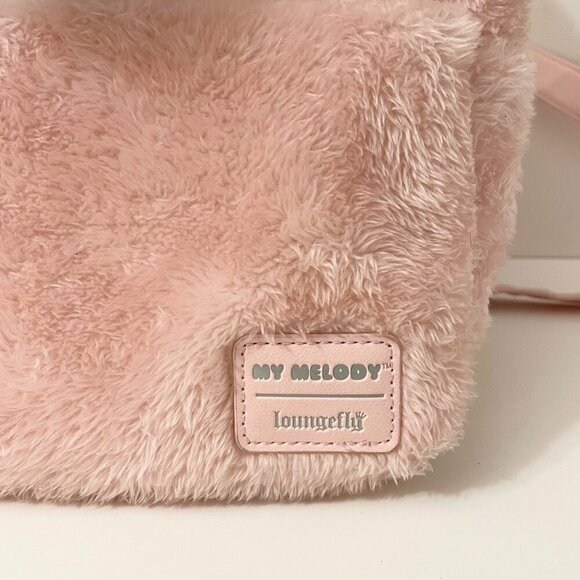Loungefly Sanrio My Melody Fuzzy Mini Backpack Bag Flaws - Picture 2 of 16